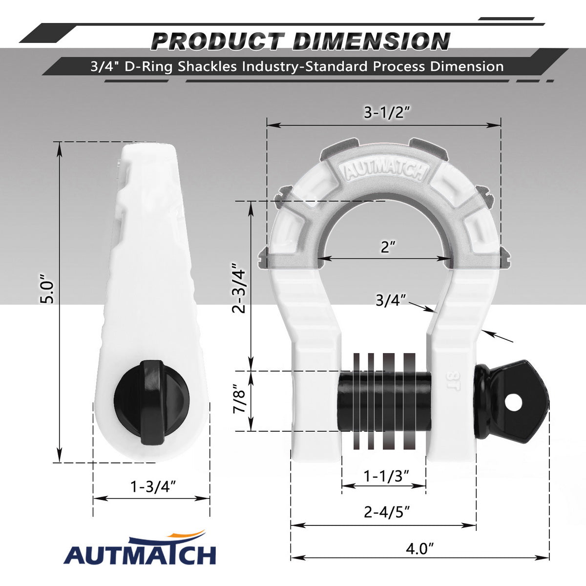 AUTMATCH Shackles 3/4