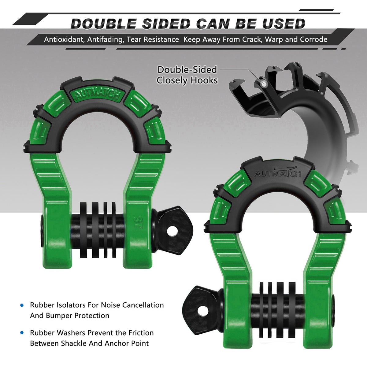 Elite Series 3/4 D-Ring Shackles | Pair