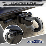 AUTMATCH Shackle Hitch Receiver 2 Inch with 3/4" D Ring Shackle and 5/8" Trailer Hitch Lock Pin 45,000 Lbs Break Strength Black & Gray
