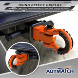 AUTMATCH Shackle Hitch Receiver 2 Inch with 3/4" D Ring Shackle and 5/8" Trailer Hitch Lock Pin 45,000 Lbs Break Strength Orange