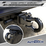 AUTMATCH Shackle Hitch Receiver 2 Inch with 3/4" D Ring Shackle and 5/8" Trailer Hitch Lock Pin, 45,000 Lbs Break Strength, Heavy Duty Receiver Kit for Vehicle Recovery, Gunmetal Gray