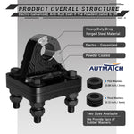 AUTMATCH D Ring Shackle Mount with Backer Plate (2 Pack) - Bolt On Clevis Mount Bumper Shackle Bracket, Max 24T (52,910 Lbs) for Bumper, Tractor Bucket, Trailer Truck, Black