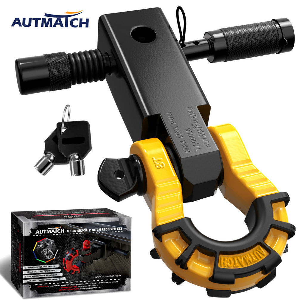 AUTMATCH Mega Shackle Hitch Receiver 2 Inch with 3/4 D Ring Shackle a –  Autmatch