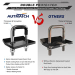 AUTMATCH Hitch Tightener Anti-Rattle Clamp Heavy Duty Steel Stabilizer for 1.25 and 2 inch Trailer Hitches Silver & Black