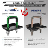 AUTMATCH Hitch Tightener Anti-Rattle Clamp Heavy Duty Steel Stabilizer for 1.25 and 2 inch Trailer Hitches Dark Green