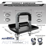 AUTMATCH Hitch Tightener Anti-Rattle Clamp, Heavy Duty Hitch Stabilizer for 1.25 and 2 inch Trailer Hitches, Rubber Isolator and Anti-Rust Double Coating Protective, Gray & Black