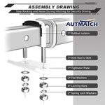 AUTMATCH Hitch Tightener Anti-Rattle Clamp Heavy Duty Steel Stabilizer for 1.25 and 2 inch Trailer Hitches White