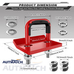 AUTMATCH Hitch Tightener Anti-Rattle Clamp Heavy Duty Steel Stabilizer for 1.25 and 2 inch Trailer Hitches Red