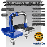AUTMATCH Hitch Tightener Anti-Rattle Clamp, Heavy Duty Hitch Stabilizer for 1.25 and 2 inch Trailer Hitches, Rubber Isolator and Anti-Rust Double Coating Protective, Blue