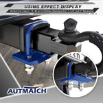 AUTMATCH Hitch Tightener Anti-Rattle Clamp, Heavy Duty Hitch Stabilizer for 1.25 and 2 inch Trailer Hitches, Rubber Isolator and Anti-Rust Double Coating Protective, Blue