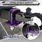 AUTMATCH Hitch Tightener Anti-Rattle Clamp, Heavy Duty Hitch Stabilizer for 1.25 and 2 inch Trailer Hitches, Rubber Isolator and Anti-Rust Double Coating Protective, Purple